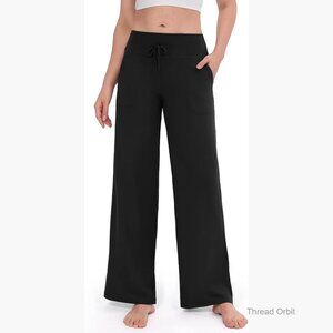 Wide Leg Yoga Pants High Waisted Lounge Sweatpants with Pockets